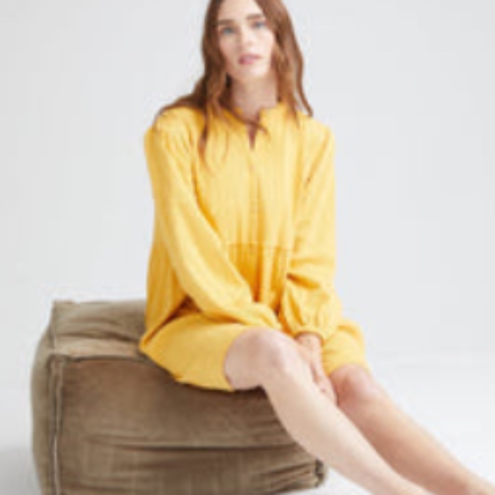 Richer Poorer Cloud Weave Button Up Dress